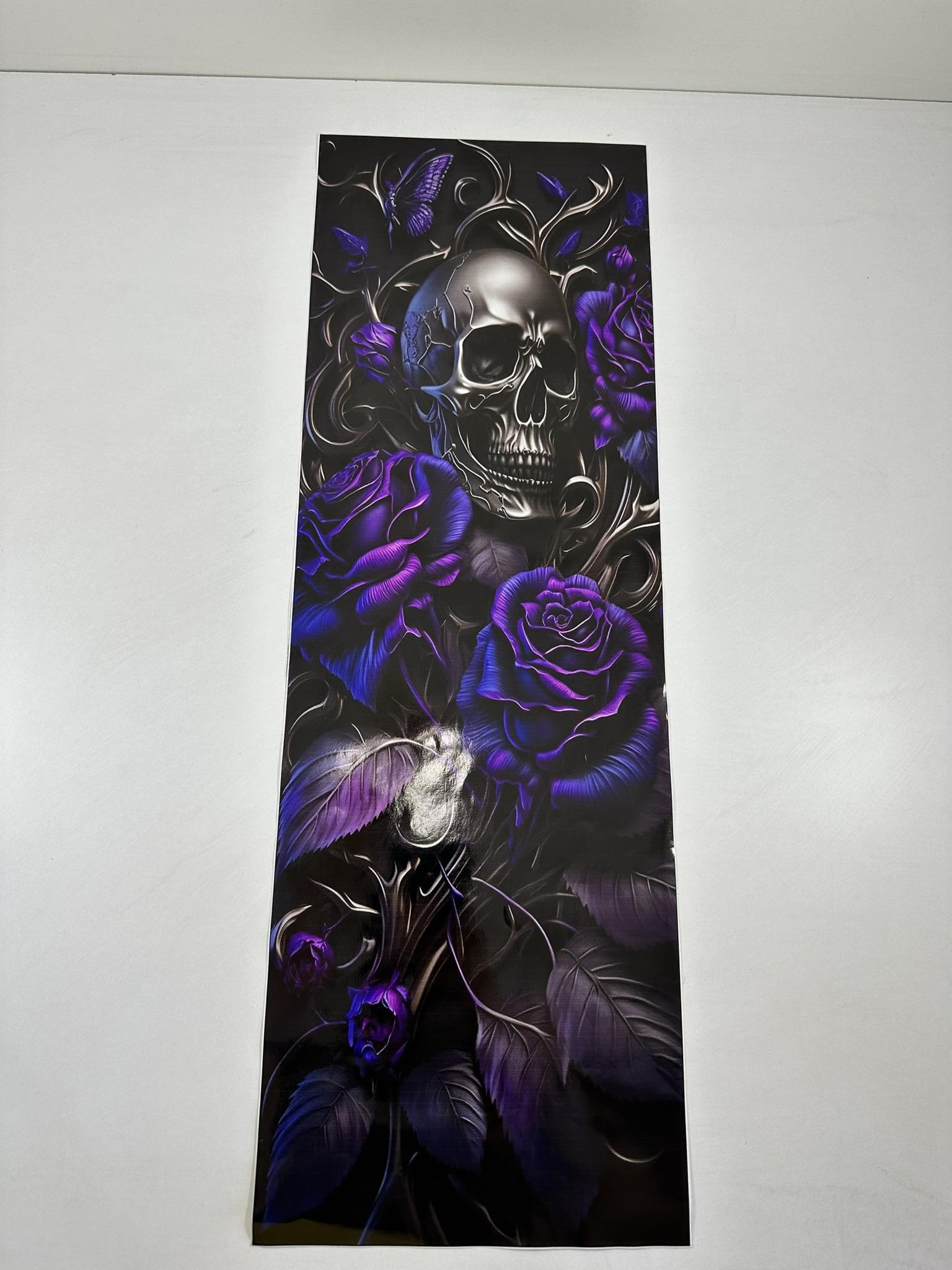 Baskılı Kapı Direk Folyo Mor İskelet (2’li takım)