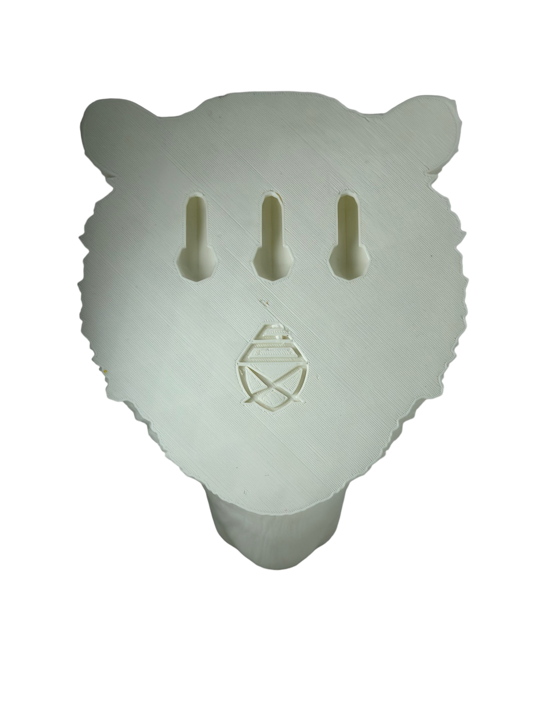 Kaplan Kafası Duvar Süsü Dekor Beyaz