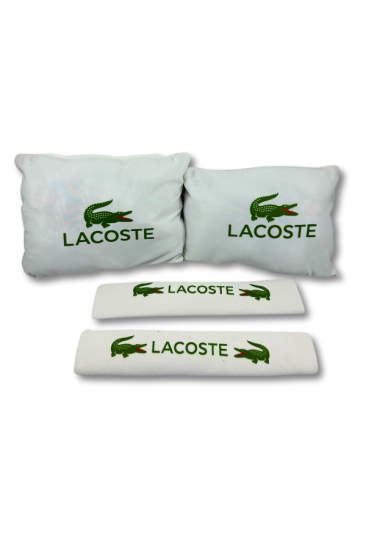 TKY Laco Boyun Yastığı Emniyet Kemer Pedi Seti Beyaz