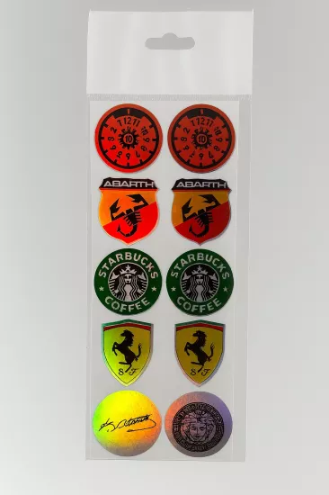 Plaka Hologramlı Sticker Hologramlı Etiket Pulu Motosiklet Etiketi Suya Güneşe Dayanaklı