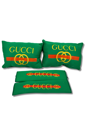 TKY Gc Boyun Yastığı Emniyet Kemer Pedi Seti Yeşil