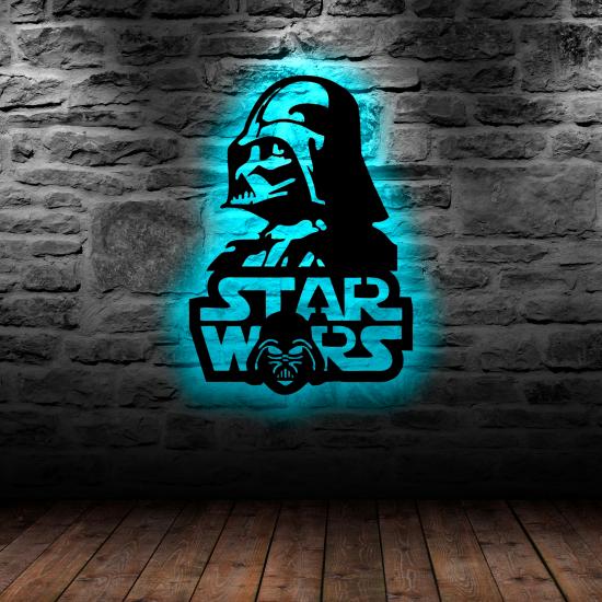 Duvar Dekoru Led Işıklı Star Wars Ful RGB Ful Aydınlatmalı