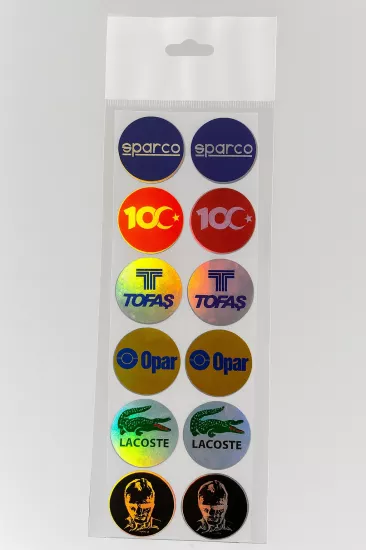 Plaka Hologramlı Sticker  Etiket Pulu Motosiklet Etiketi Suya Güneşe Dayanaklı