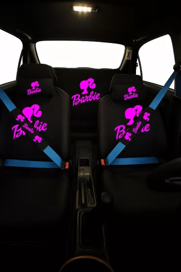 Barb 8 Parça Oto Koltuk Kılıf Seti Servis Kılıfı (Ön + Arka Set, 2 Boyun Yastığı, 2 Kemer Kılıfı)