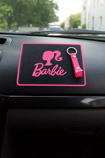 Brb Logolu  Araç İçi Torpido Üstü Kaydırmaz Ped ve Anahtarlık Seti