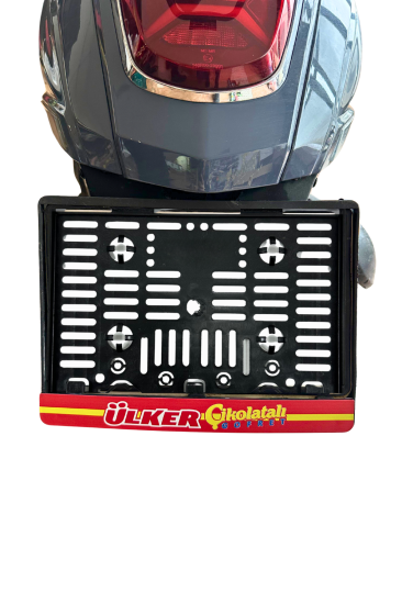 Motor Plakalık Çikolatalı Gofret Baskılı Motosiklet Plakalığı