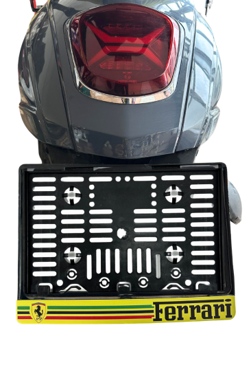 Motor Plakalık Ferrori Baskılı Motosiklet Plakalığı