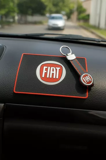 Ft Logolu Araç İçi Torpido Üstü Kaydırmaz Ped ve Anahtarlık Seti