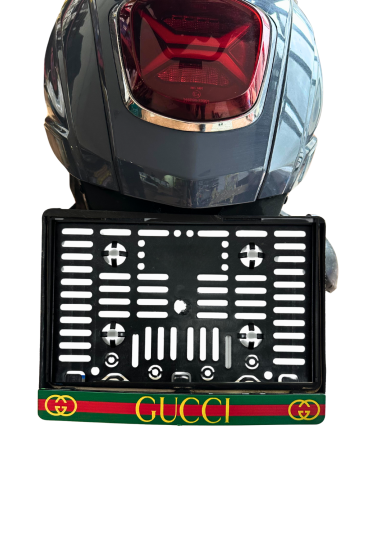 Motor Plakalık Gucc Baskılı Motosiklet Plakalığı