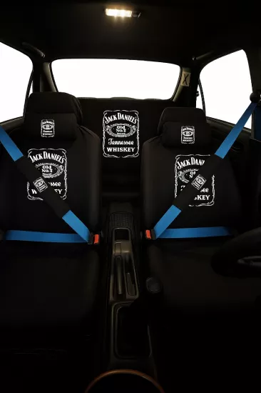 Jack Dnl Baskılı 8 Parça Oto Koltuk Servis Kılıf Seti (Ön + Arka Set, 2 Boyun Yastığı, 2 Kemer Kılıfı)