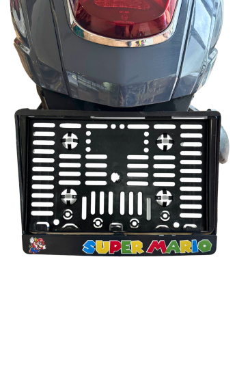 Motor Plakalık Super Mario Baskılı Motosiklet Plakalığı