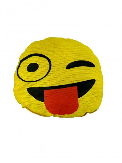 Emoji Oto Boyun Yastığı Dil Sarı