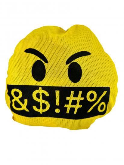 Emoji Oto Boyun Yastığı Yazı Beş Sarı
