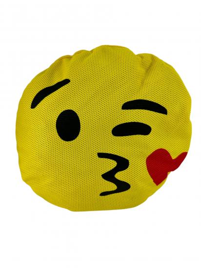 Emoji Oto Boyun Yastığı Kalp Dokuz Sarı