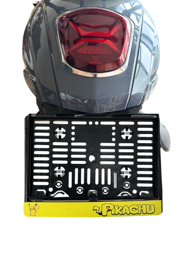 Motor Plakalık Pikachu Baskılı Motosiklet Plakalığı