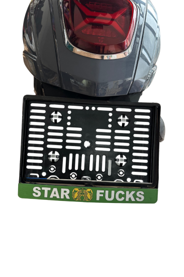 Motor Plakalık Star Baskılı Motosiklet Plakalığı