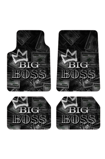 Big Boss Desenli Oto Paspas Seti Leke Tutmaz Dekoratif Araç Paspası