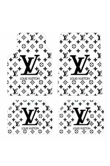 Lv Desenli Versece Oto Paspas Seti Leke Tutmaz Dekoratif Araç Paspası