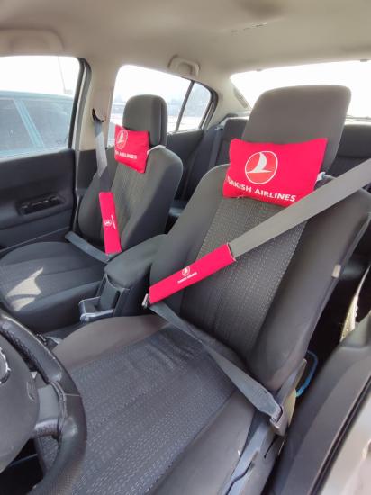 Turkish Airlines Boyun Yastığı Emniyet Kemer Pedi Kırmızı Thy