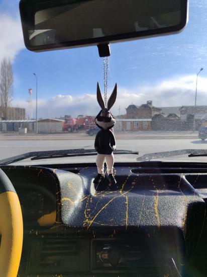 Bugs Bunny Dikiz Ayna Süsü Siyah