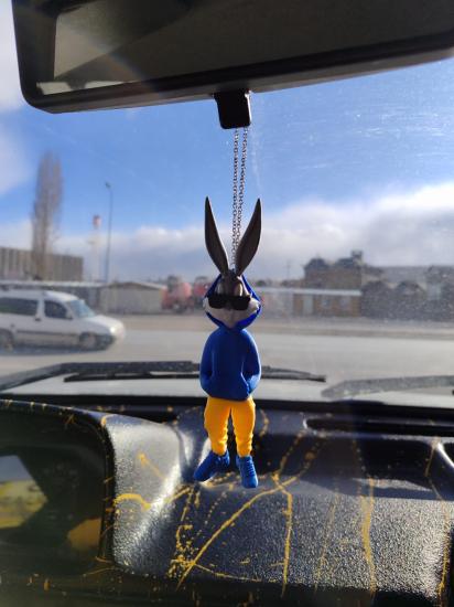 Bugs Bunny Dikiz Ayna Süsü Mavi