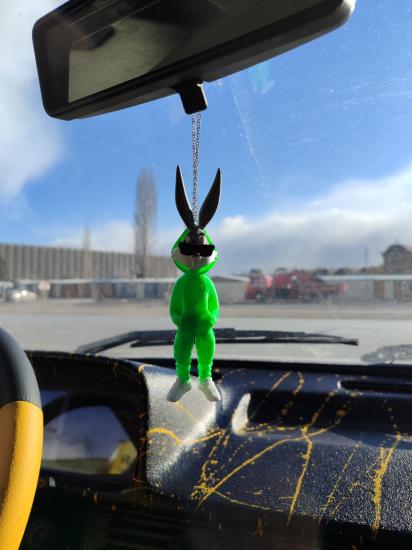 Bugs Bunny Dikiz Ayna Süsü Yeşil